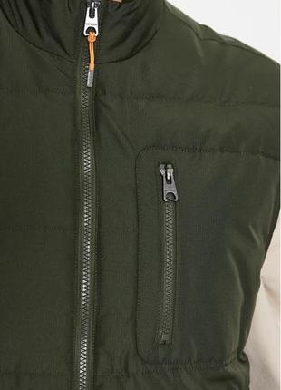 Мужской жилет, мужская жилетка, теплый жилет хаки от бренда jack &amp;jones6 фото