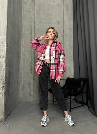 Стильная кашемировая рубашка в клетку