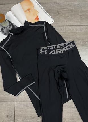 Термо костюм лонгслив леггинсы under armour heatgear® armour compression8 фото