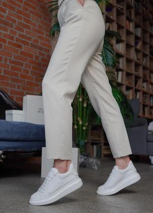Alexander mcqueen white 🆕 жіночі кросівки олександр маквин 🆕 білий2 фото