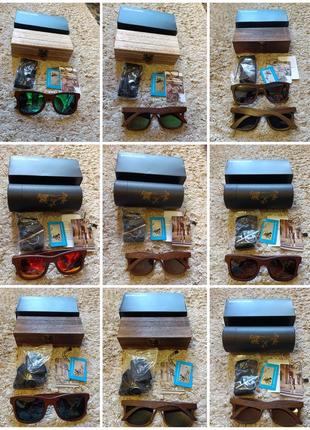 Бамбуковые солнцезащитные очки с поляризацией1 фото