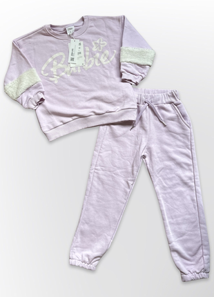 Комплект "barbie" брюки с кофтой zara 1-6 лет бледно-сиреневый2 фото