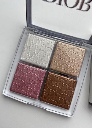 Популярна палетка хайлайтерів dior backstage glow face palette2 фото