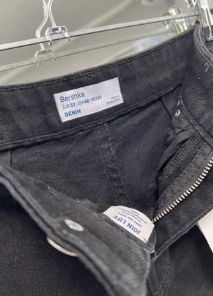 Чорні джинсові шорти bershka, розмір xxs8 фото