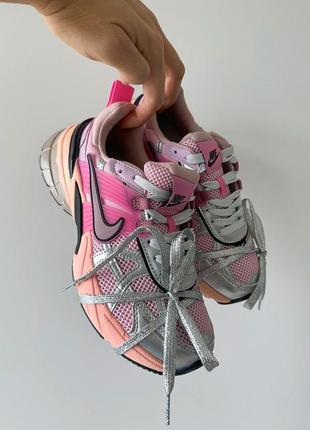 Стильные женские кроссовки nike zoom v2k runtekk pink розовые1 фото