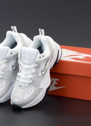 Nike m2k tekno 🆕 жіночі кросівки найк текно 🆕 білий/сріблястий1 фото