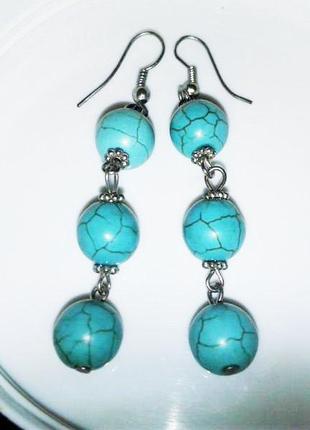 Серьги с бирюзой (им)