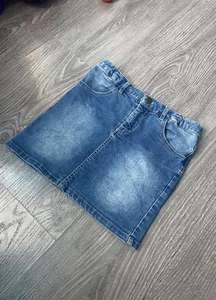 Юбка юбка джинс с карманами