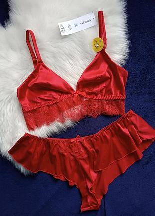 Комплект для сна пижама ночнушка эротическое белье красный сток