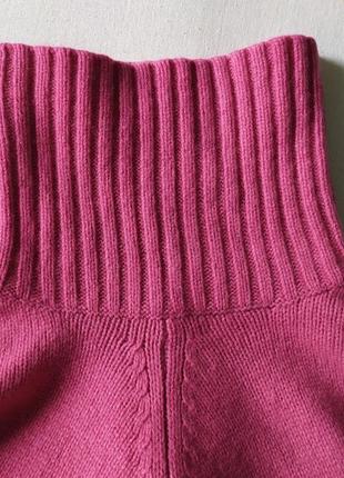 Яркое розове фуксия теплое шерстяное пончо накидка, monsoon, винтажный ретро стиль4 фото