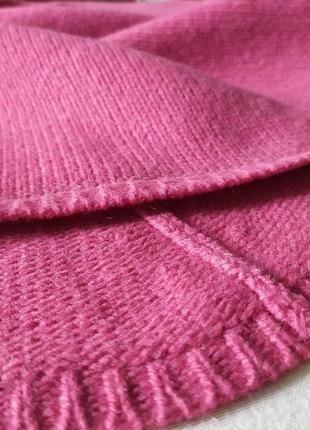 Яркое розове фуксия теплое шерстяное пончо накидка, monsoon, винтажный ретро стиль5 фото