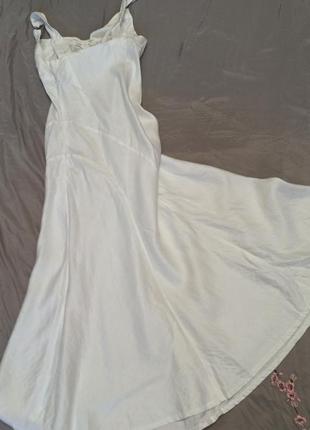 Итальянское белоснежное платье sarah chole сарафан полированный лен5 фото