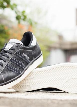 Мужские кроссовки черные adidas superstar b255642 фото