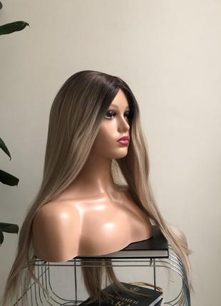 Парик без имитации кожи головы «kitto hair» в русом цвете (7154)