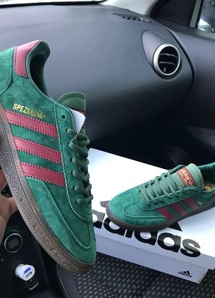 Мужские кроссовки adidas spezial green red