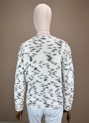 Zara светр з вирізом оверсайз в стилі монохром pinko шерсть вовна альпака нова колекція cos теплий кофта свитер7 фото