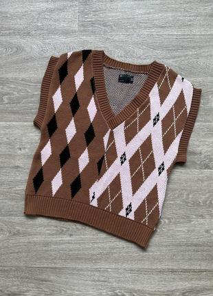 Стильний в’язаний жилет светр на рубашка asos 36/s10 фото