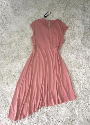 Асиметричне плаття / сукня «m&s», колір пудри6 фото