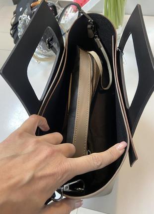 Невероятно стильная сумка из натуральной итальянской кожи мега качественная мега модная4 фото