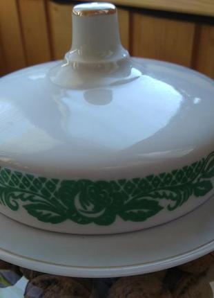 Посуд срср керамічна маслянка для зберігання вершкового масла