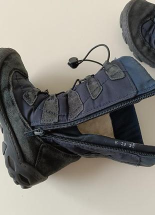 Р 29 стелька 18,5-19 см теплые зимние кожаные сапоги ботинки детские на меху elefanten германия6 фото