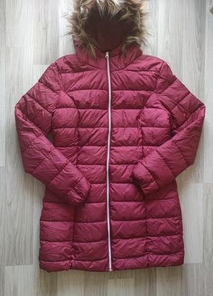 Жіноче тепле демісезонне пальто esmara, розмір s(36/38), бордовий1 фото