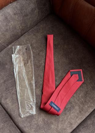 Шовковий краватка галстук gilberto classic оригінальний червоний