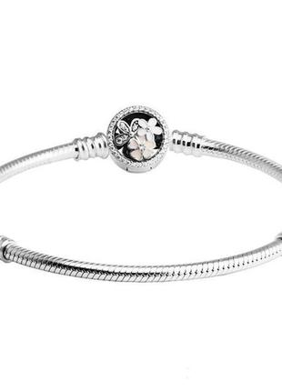 Срібний браслет основа pandora квіти 590744cz 20