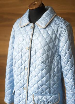 Голубая стеганная женская куртка barbara lebek, размер l, xl3 фото