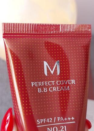 Bb крем missha m perfect cover (тон 21, 50 мл)6 фото