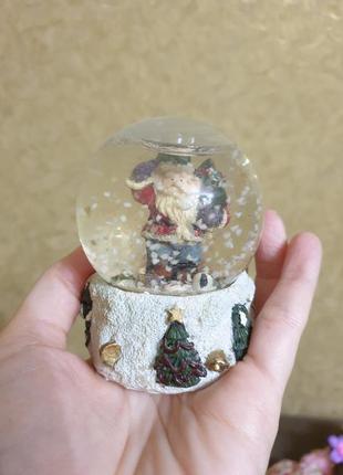 Скляна куля зі снігом, з санта клаусом2 фото