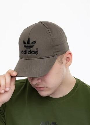 Кепка бейсболка adidas хакі чорна10 фото