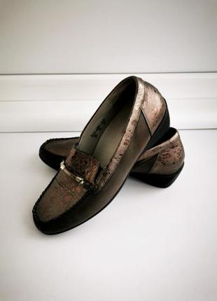 Красивые туфли-лоферы из натуральной кожи waldlaufer1 фото