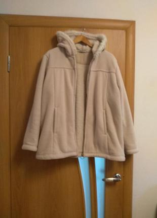 Теплая курточка-толстовка с карманами и капюшоном, размер 203 фото