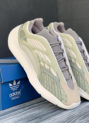 Распродажа! adidas yeezy boost 700 кроссовки мужские адидас буст весенние осенние демисезонные демисезонные топ качество низкие серо-зеленые текстильные