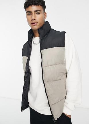 Мужская жилетка, жилетка с капюшоном, жилетка пуфер от бренда jack &jones