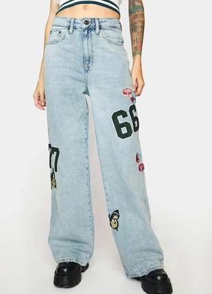 Bdg patches puddle jean стильные джинсы