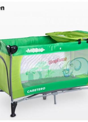 Манеж-кроватка caretero medio classic green