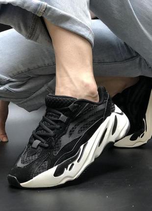 Adidas yeezy boost 700 black🆕 женские кроссовки адидас 🆕 черный/белый