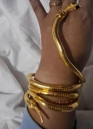Колье трансформер змея ожерелье чокер браслет пояс золото серебро2 фото