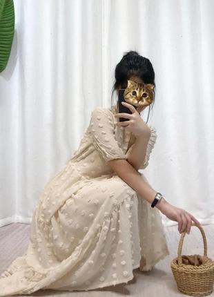 Нежное платье сарафан макси праздничное
