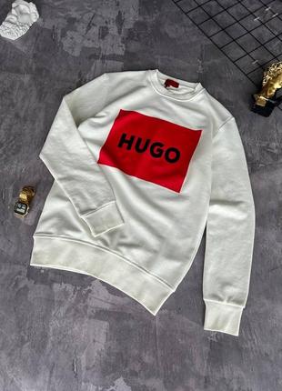 Чолвічий білий стильний світшот мужской свитшот hugo