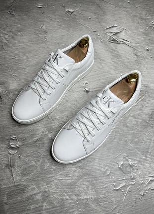 Стильные брендовые белые качественные мужские кеды весна-осень, кожаные, натуральная кожа-мужская обувь4 фото
