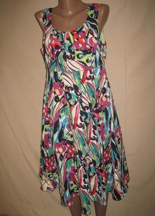 Яркое хлопковое платье soon р-р14