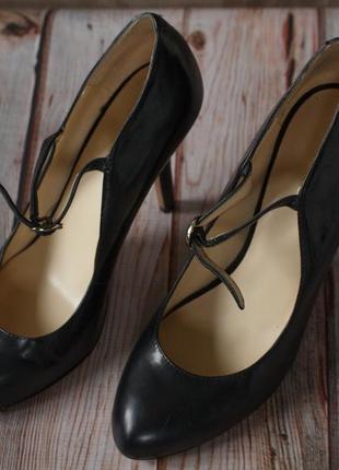 Класичні туфлі човники з ремінцями натуральна шкіра ретро вінтаж old money dark academia3 фото