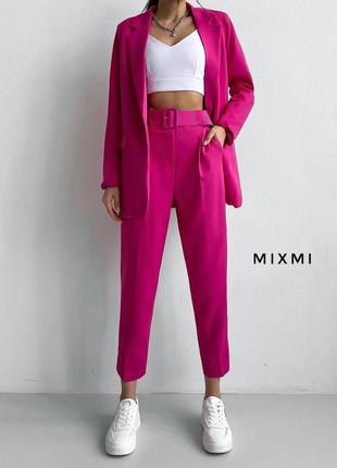 Люксовый женский деловой костюм пиджака и брюки стильный комплект молодежный