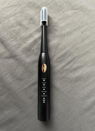 Зубна щітка електрична, зубна щітка з насадками, електрична зубна щітка на акумуляторі, зубна щітка, від usb2 фото