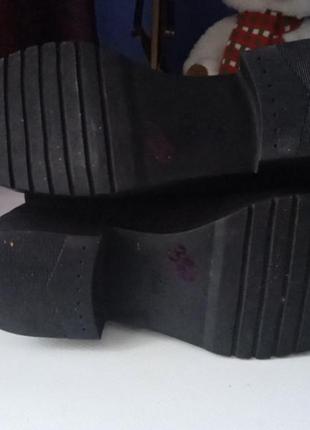 Женские ботинки челси сапожки ботильоны классика искусственная замша h&amp;m5 фото