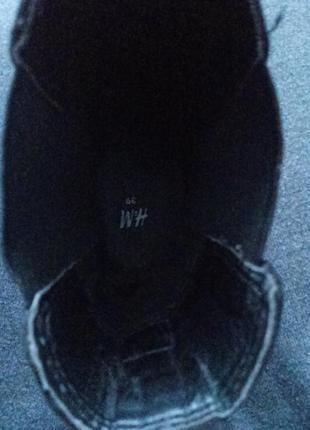 Женские ботинки челси сапожки ботильоны классика искусственная замша h&amp;m7 фото
