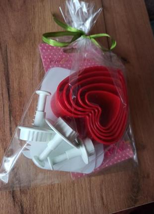 Набор для мастики оттиск и листья для розы